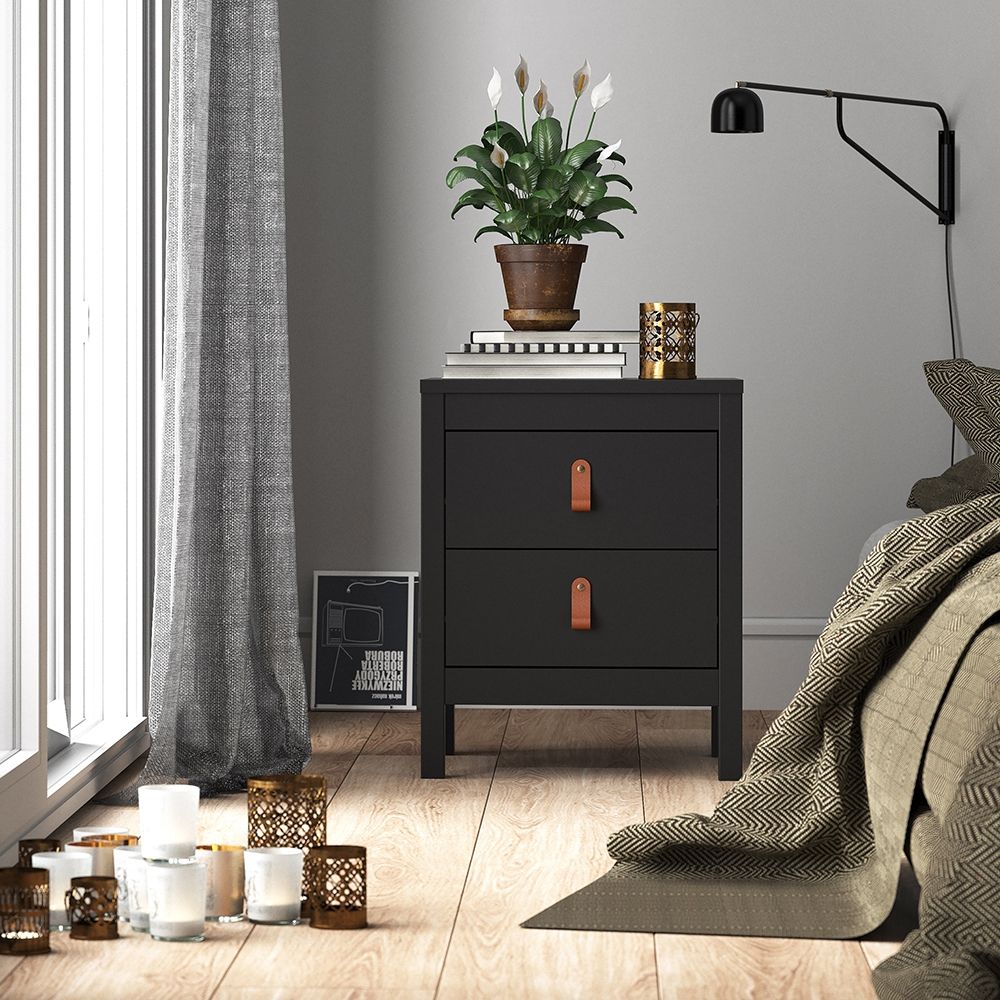 Barcelona Bedside Table with 2 Drawers