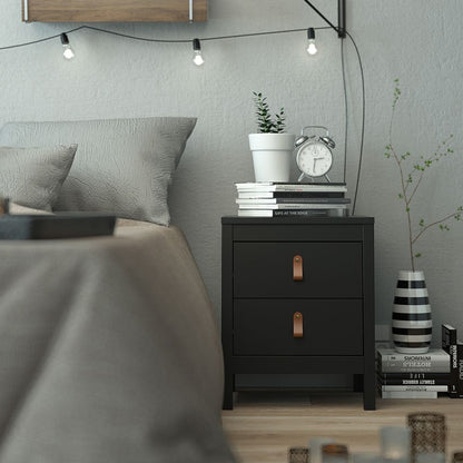 Barcelona Bedside Table with 2 Drawers