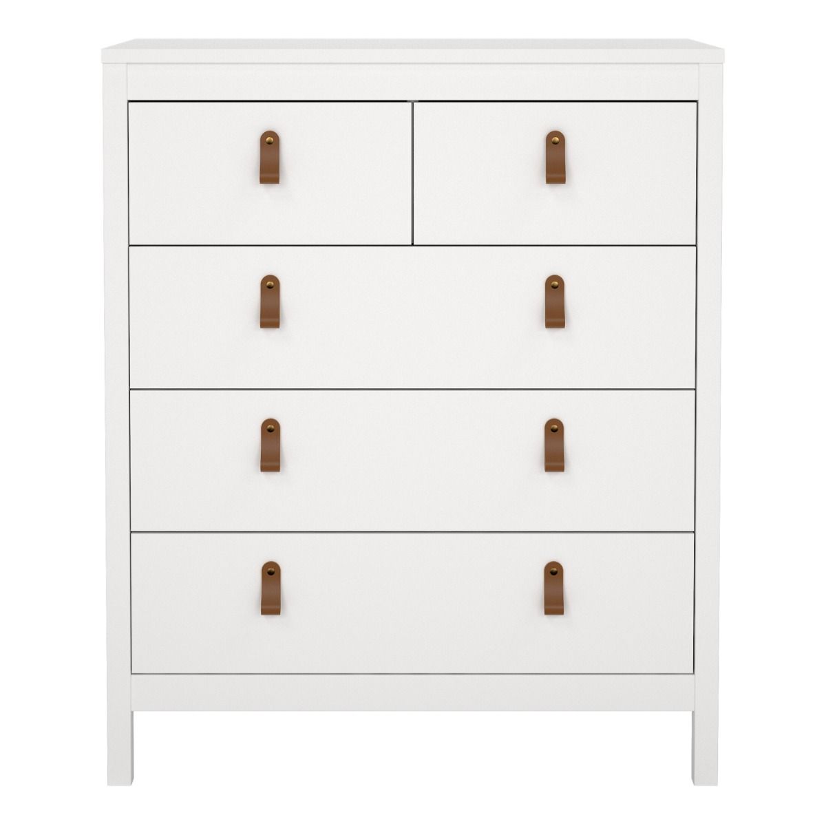 Barcelona 3+2 Chest Dresser in White