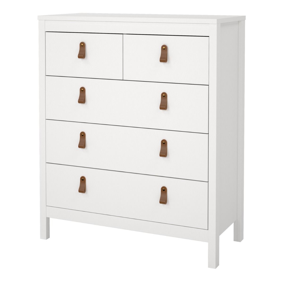 Barcelona 3+2 Chest Dresser in White