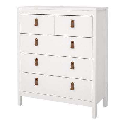Barcelona 3+2 Chest Dresser in White