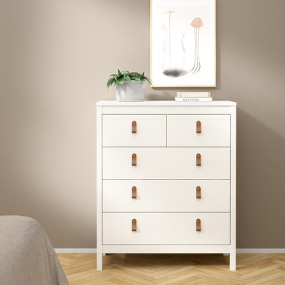 Barcelona 3+2 Chest Dresser in White