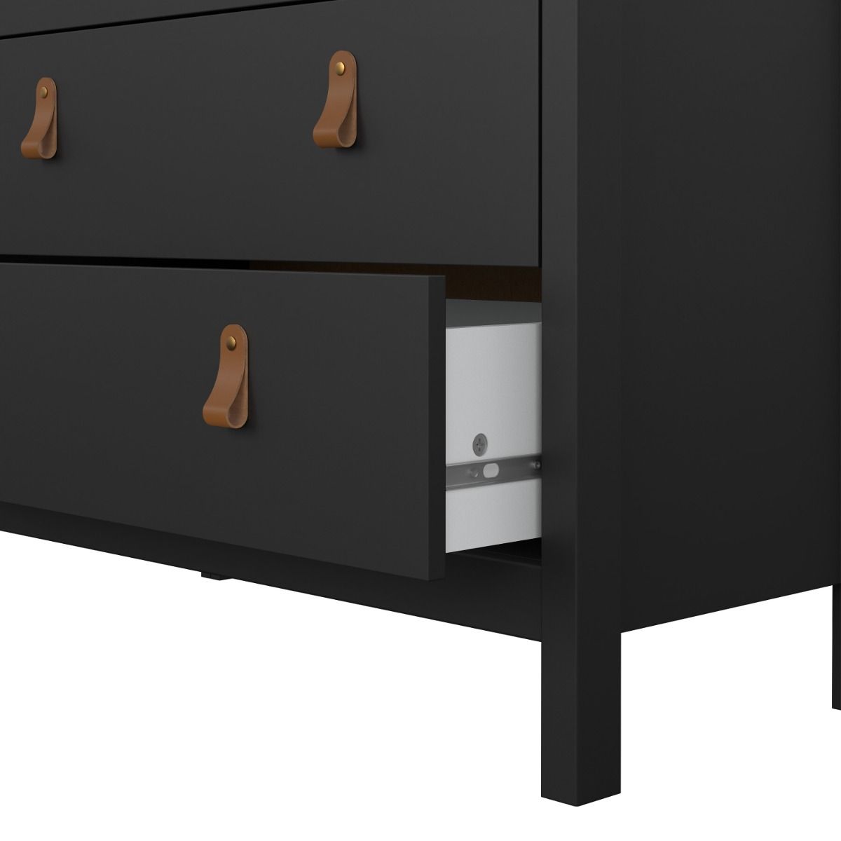 Barcelona 3+2 Chest Dresser in Black