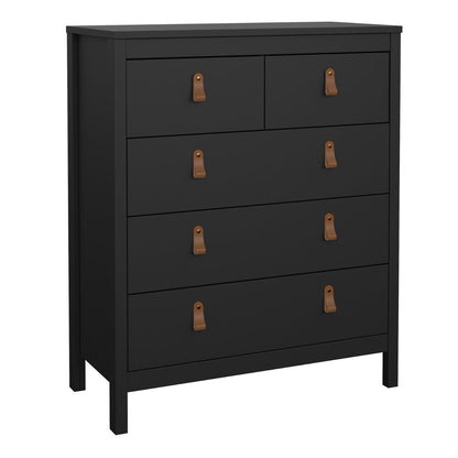 Barcelona 3+2 Chest Dresser in Black