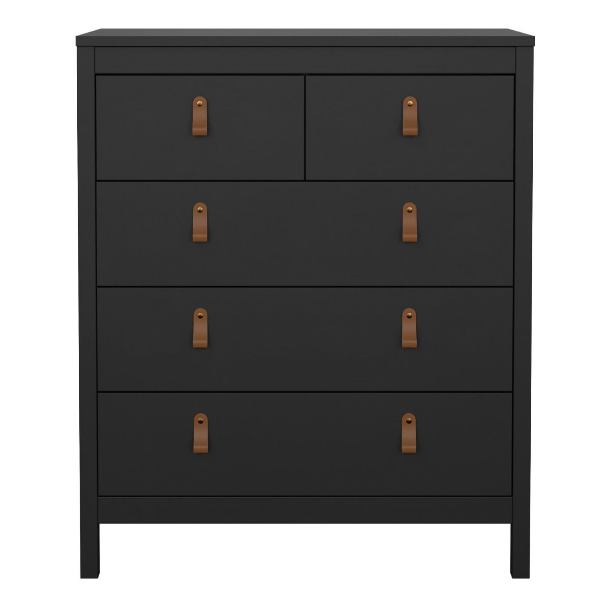 Barcelona 3+2 Chest Dresser in Black
