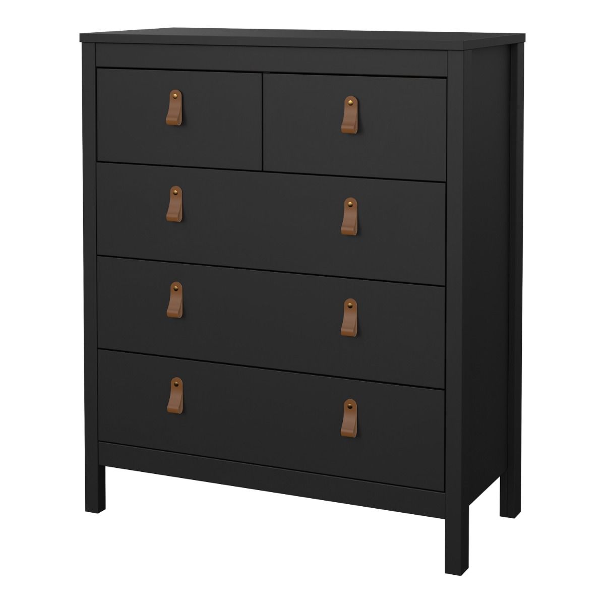 Barcelona 3+2 Chest Dresser in Black