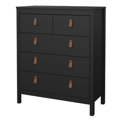 Barcelona 3+2 Chest Dresser in Black