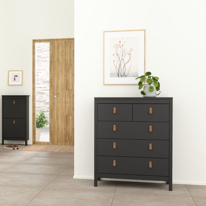 Barcelona 3+2 Chest Dresser in Black