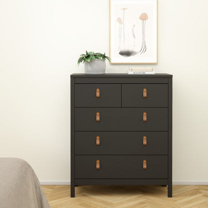 Barcelona 3+2 Chest Dresser in Black