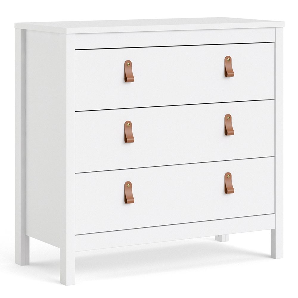 Barcelona Chest of Drawers in White - 3 Drawers