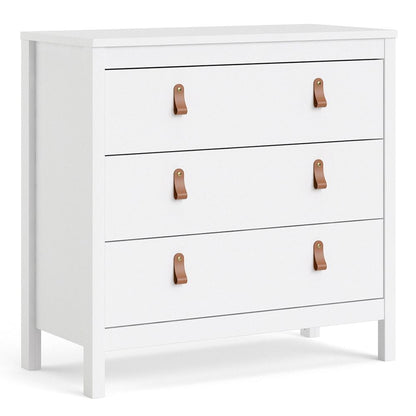 Barcelona Chest of Drawers in White - 3 Drawers