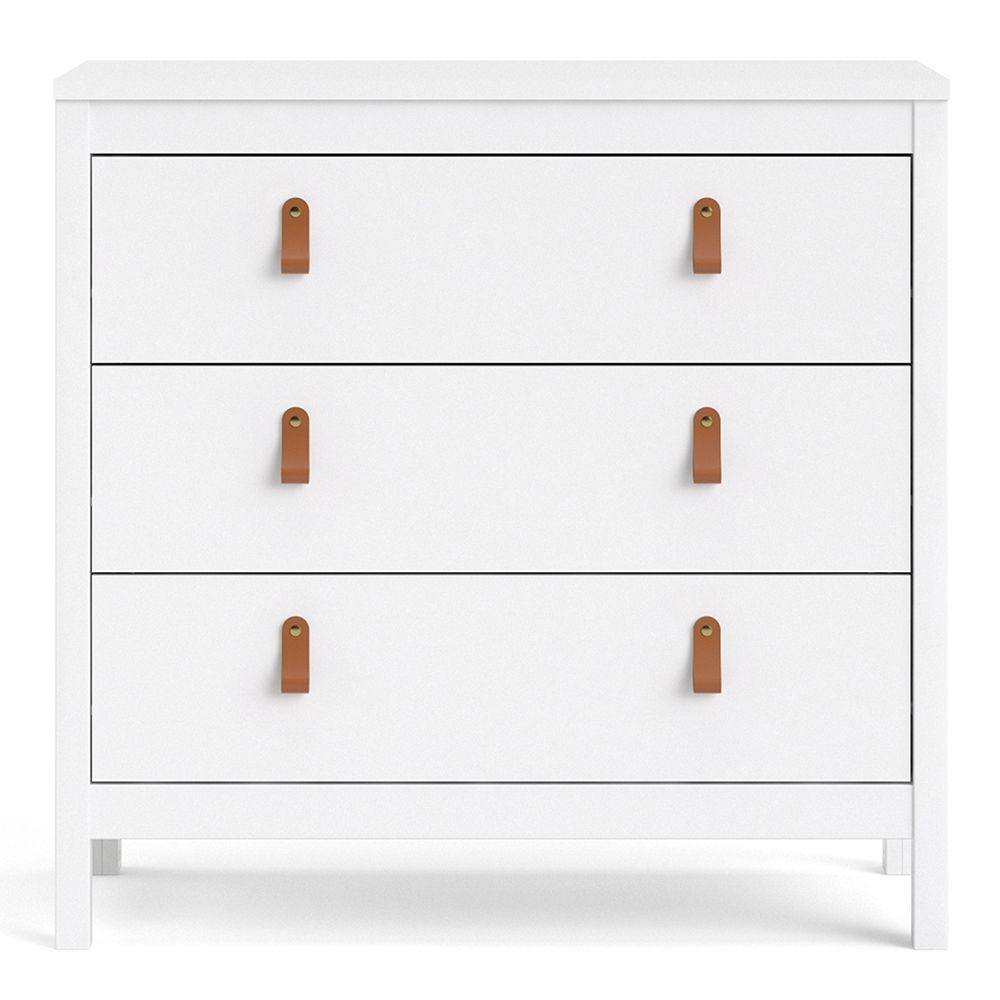 Barcelona Chest of Drawers in White - 3 Drawers