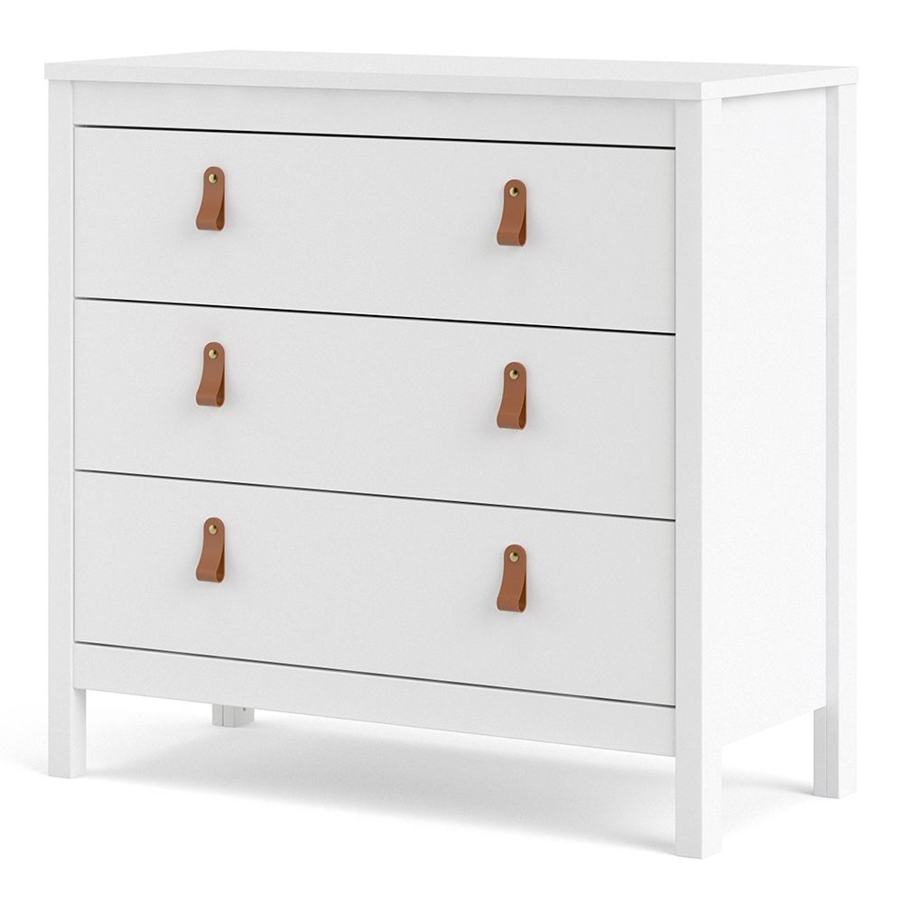 Barcelona Chest of Drawers in White - 3 Drawers