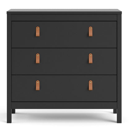 Barcelona Chest of Drawers in Black - 3 Drawers