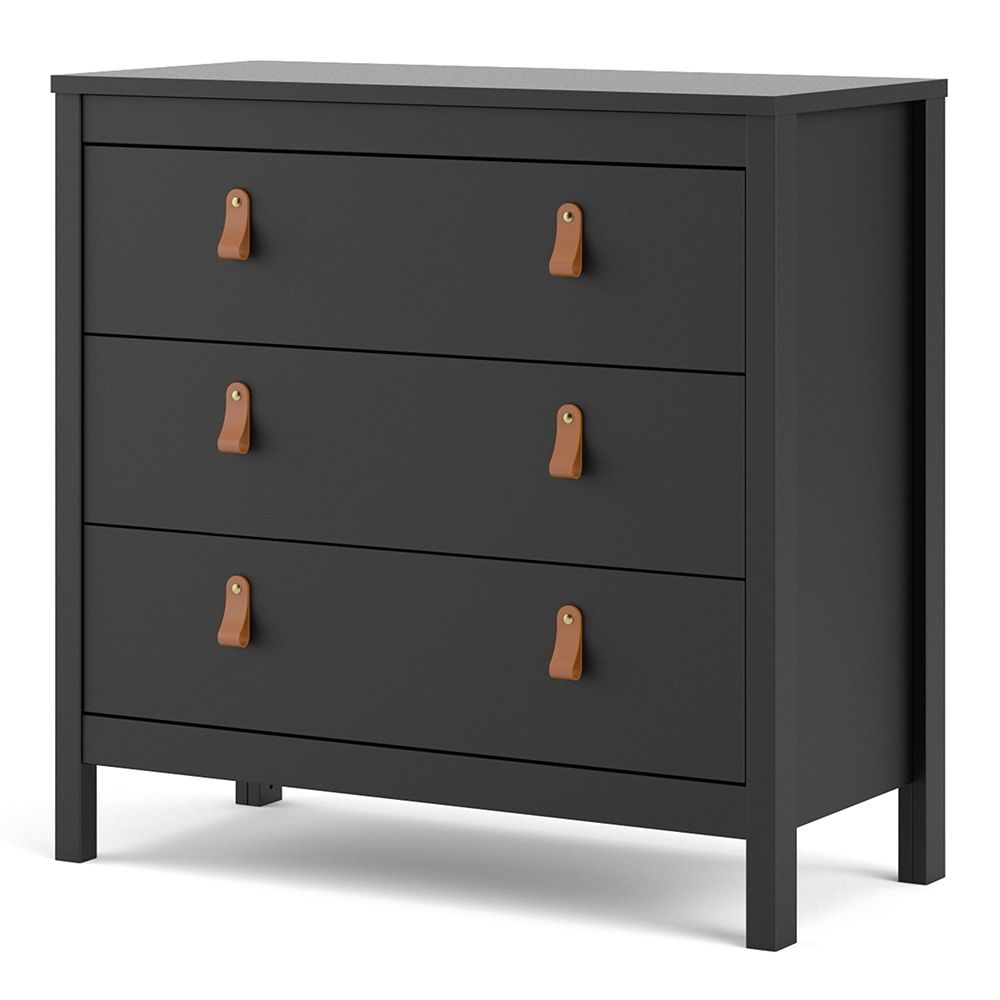 Barcelona Chest of Drawers in Black - 3 Drawers