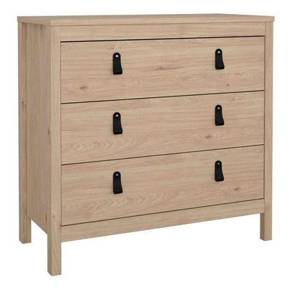 Barcelona Chest of Drawers in Oak - 3 Drawers