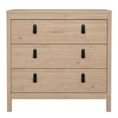 Barcelona Chest of Drawers in Oak - 3 Drawers