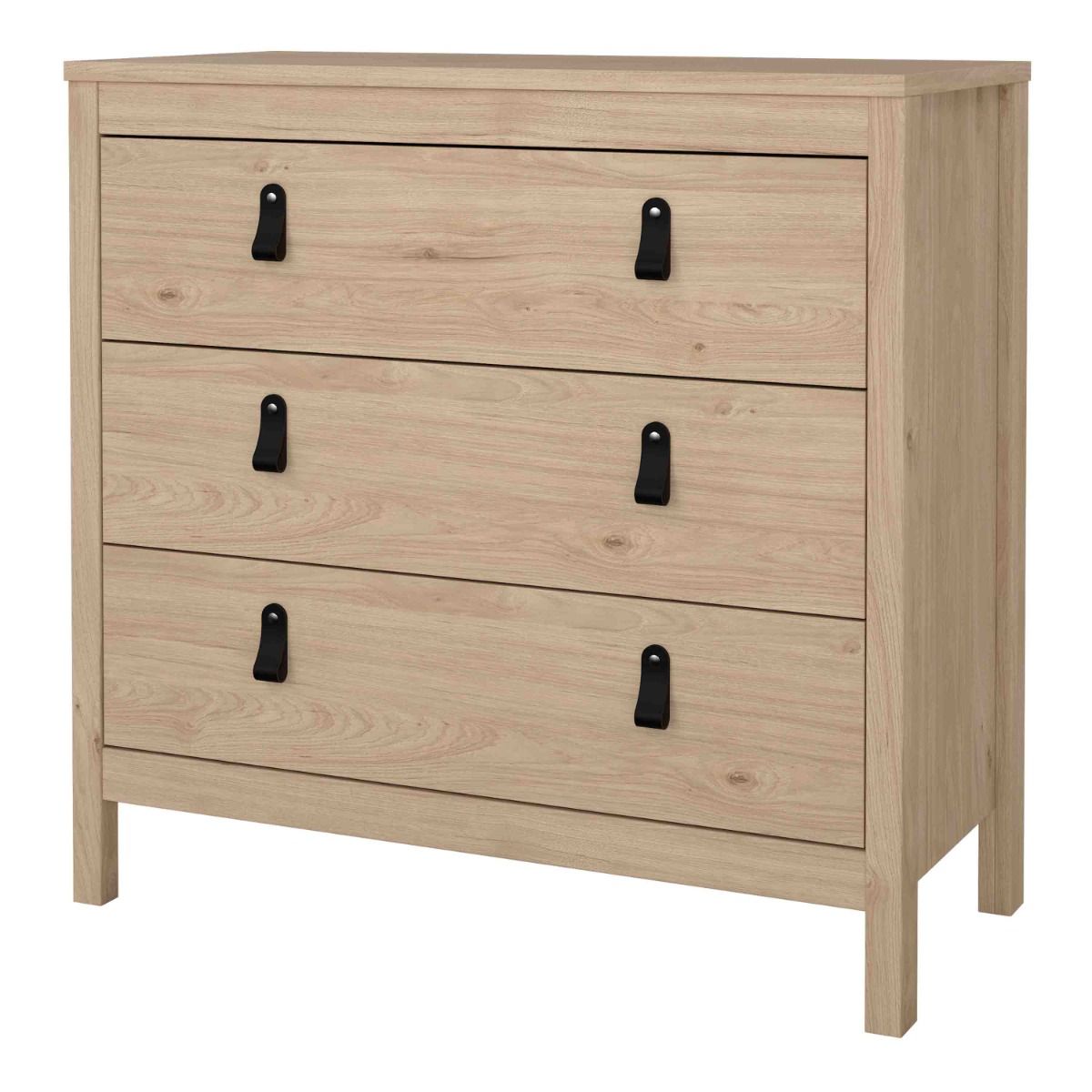 Barcelona Chest of Drawers in Oak - 3 Drawers