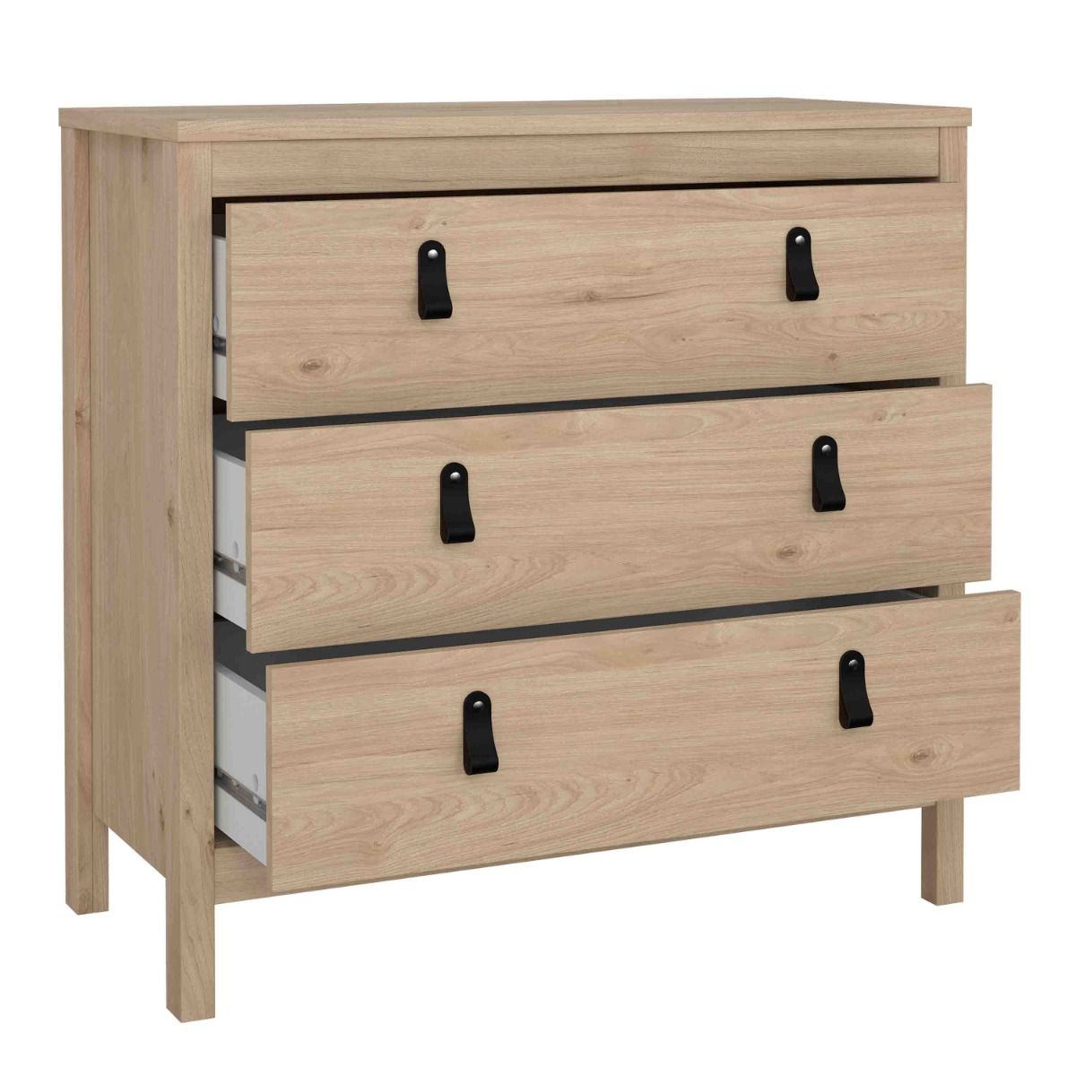 Barcelona Chest of Drawers in Oak - 3 Drawers