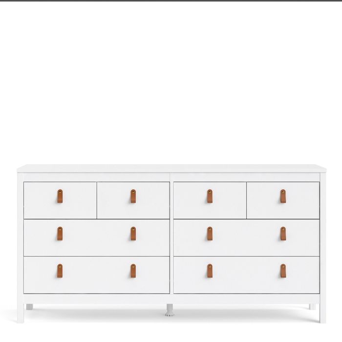 Barcelona White Chest of Drawers 4+4 Drawers
