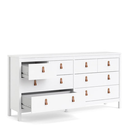 Barcelona White Chest of Drawers 4+4 Drawers