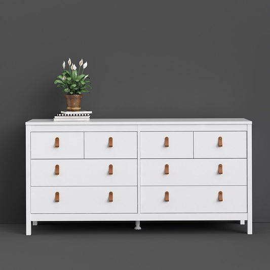 Barcelona White Chest of Drawers 4+4 Drawers
