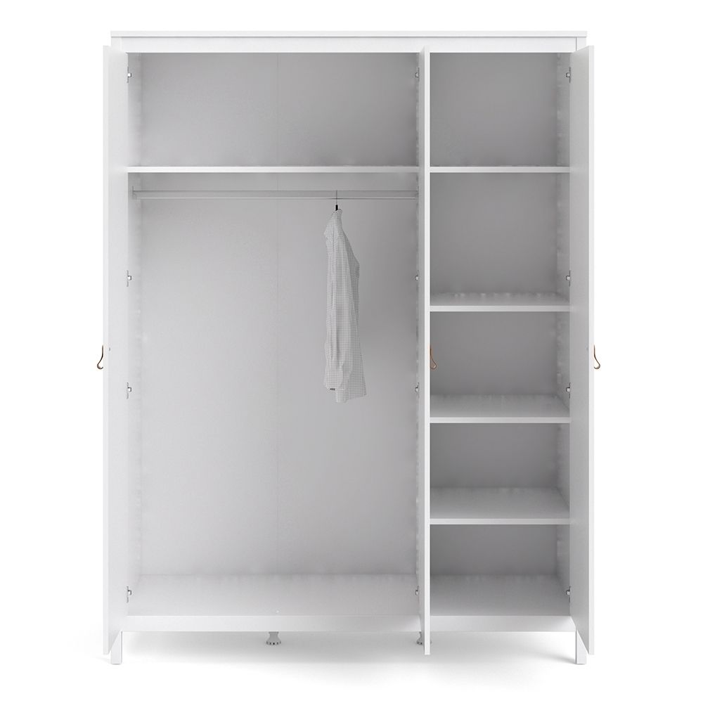 Barcelona White 3 Door Wardrobe