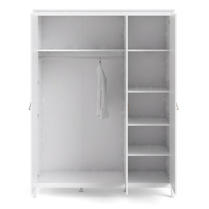 Barcelona White 3 Door Wardrobe