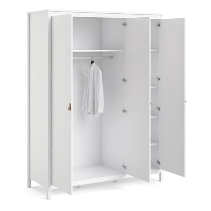 Barcelona White 3 Door Wardrobe