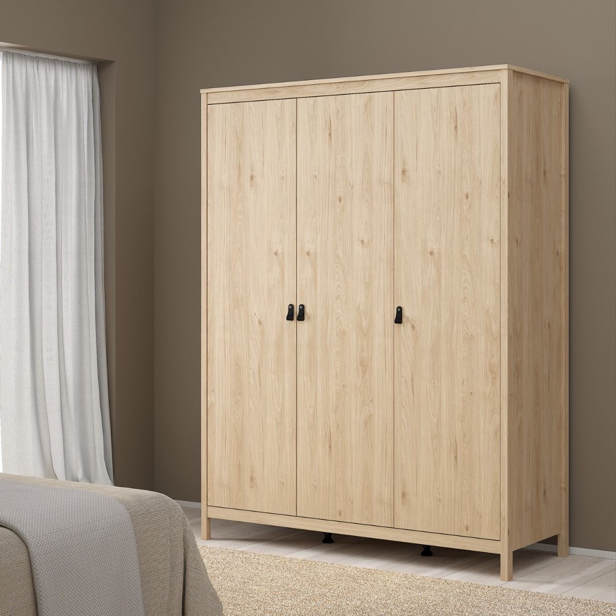 Barcelona Oak 3 Door Wardrobe