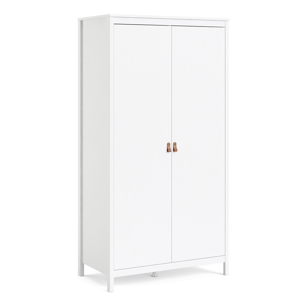 Barcelona White Wardrobe with 2 Doors