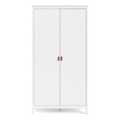 Barcelona White Wardrobe with 2 Doors