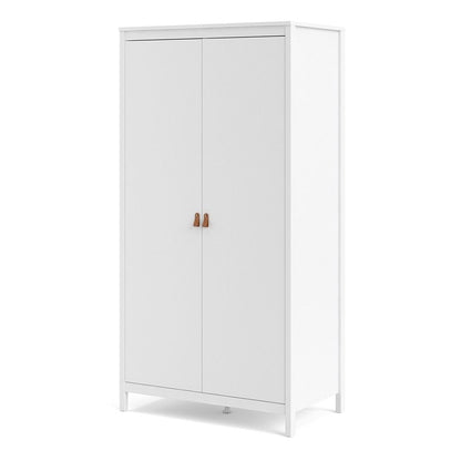 Barcelona White Wardrobe with 2 Doors