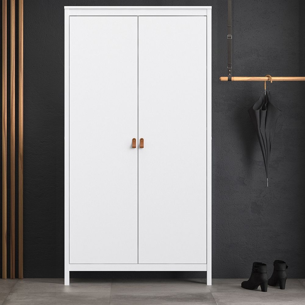 Barcelona White Wardrobe with 2 Doors