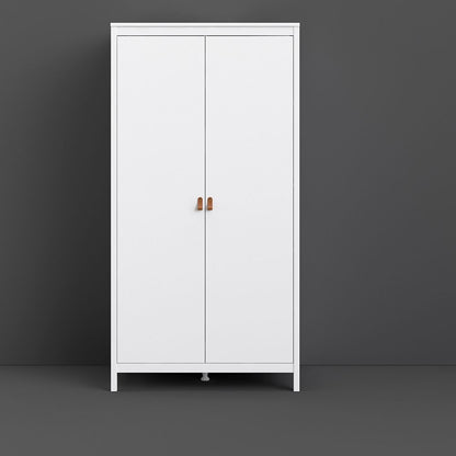 Barcelona White Wardrobe with 2 Doors