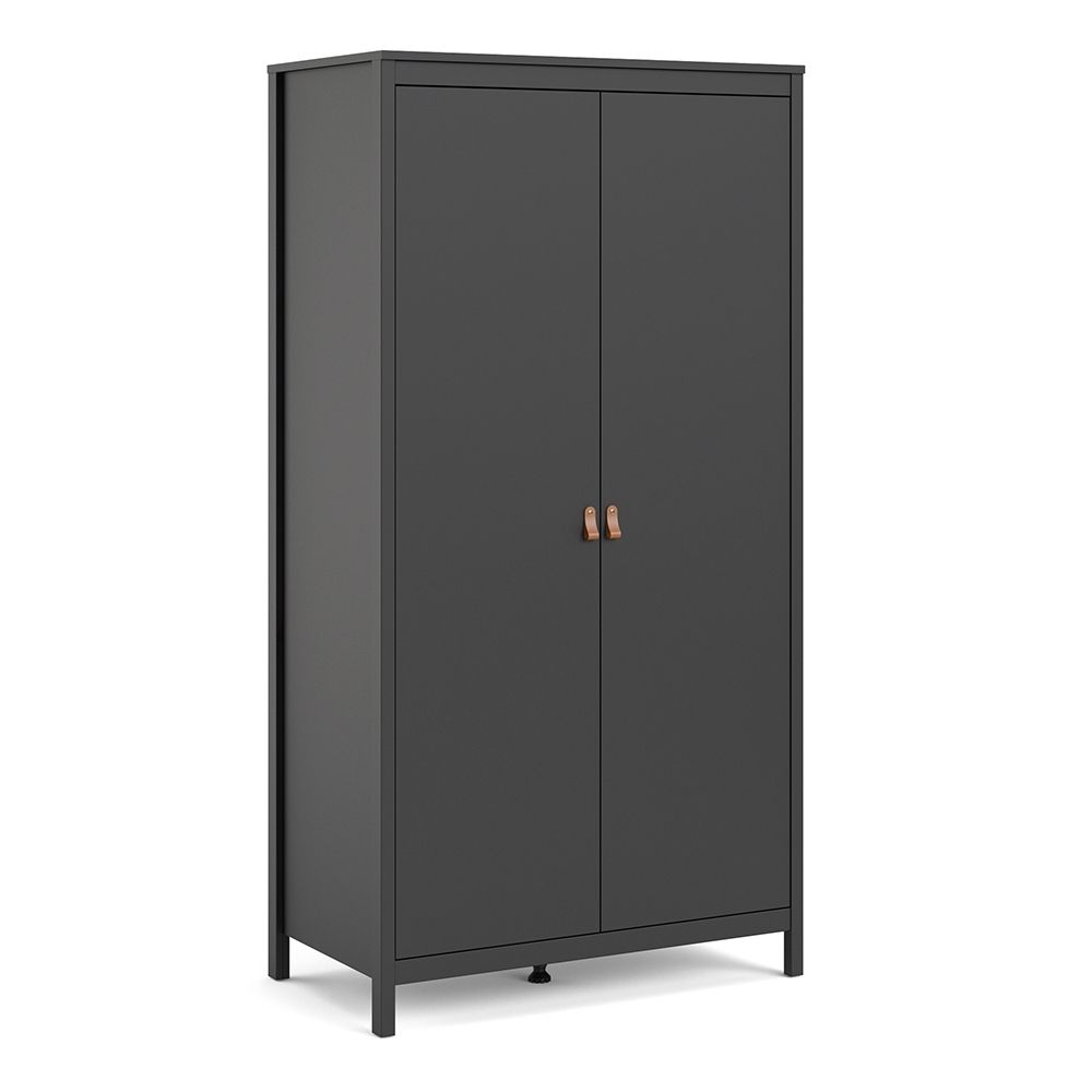 Barcelona Black Wardrobe with 2 Doors
