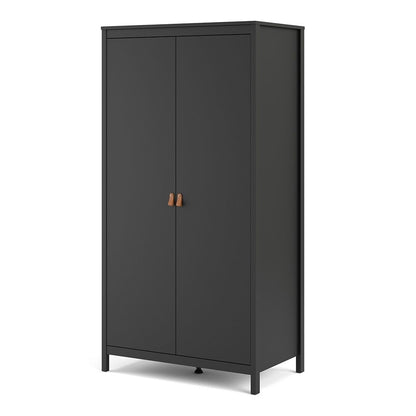 Barcelona Black Wardrobe with 2 Doors