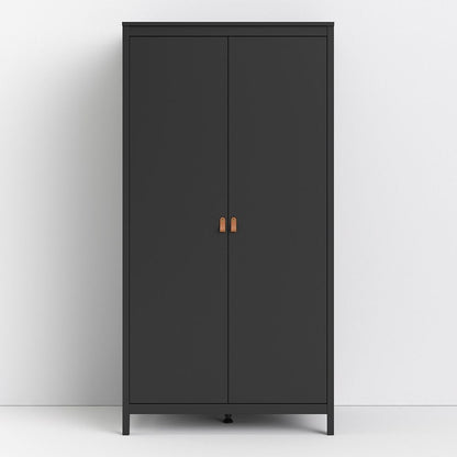 Barcelona Black Wardrobe with 2 Doors