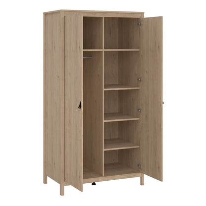 Barcelona Oak Wardrobe with 2 Doors