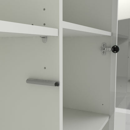 Fur Display Cabinet with 1 Door 1 Glass Door 2 Drawers