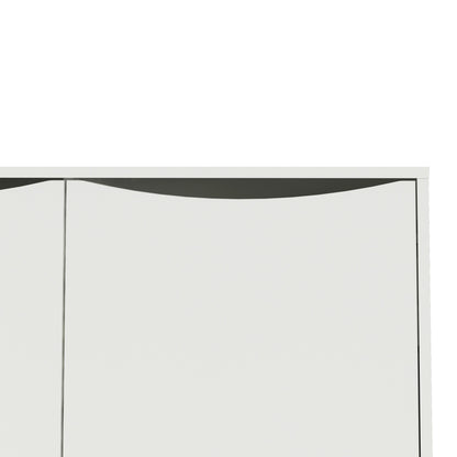 Fur Grey and White Sideboard with 2 Doors 3 Drawers