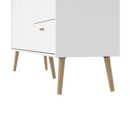 Cumbria White Sideboard with 2 Doors + 3 Drawers
