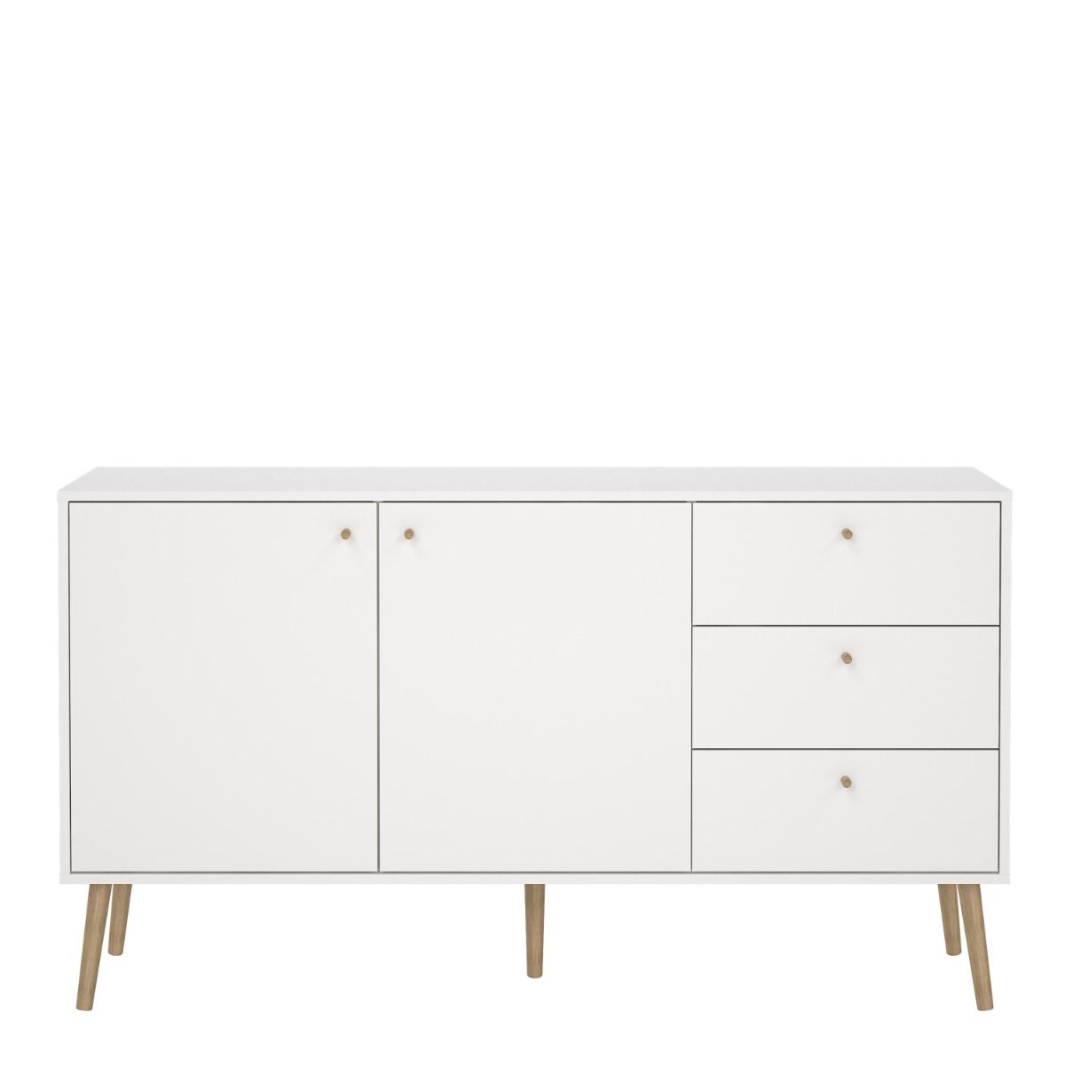Cumbria White Sideboard with 2 Doors + 3 Drawers