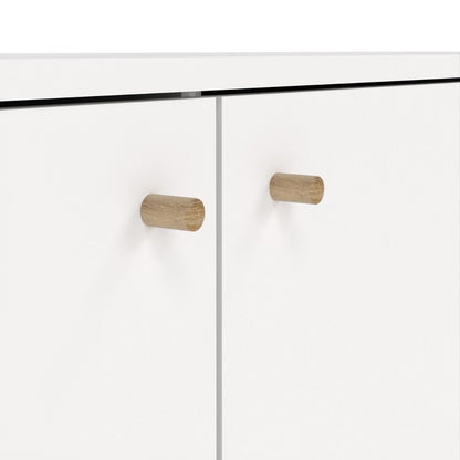 Cumbria White Sideboard with 2 Doors + 3 Drawers