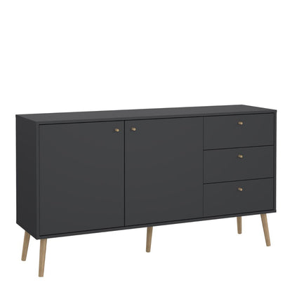 Cumbria Dark Grey Sideboard with 2 Doors + 3 Drawers