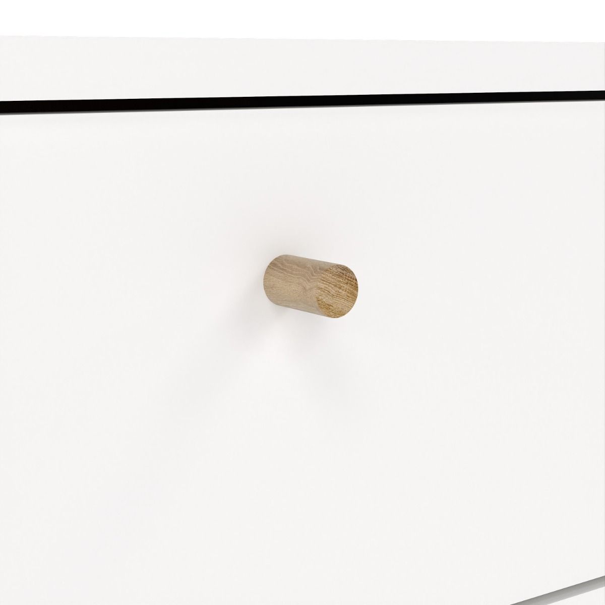 Cumbria White Bedside Table 1 Door + 1 Drawer