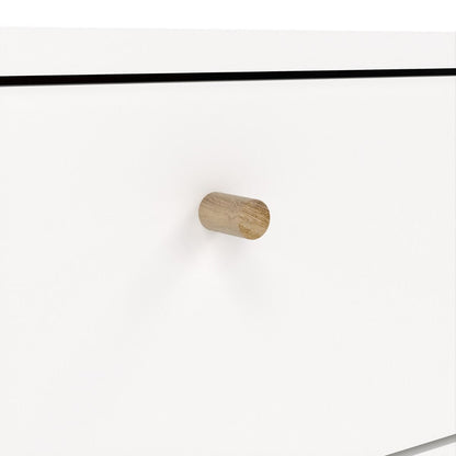 Cumbria White Bedside Table 1 Door + 1 Drawer
