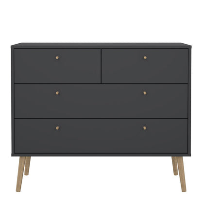 Cumbria Grey Chest of Drawers with 2 + 2 Drawers