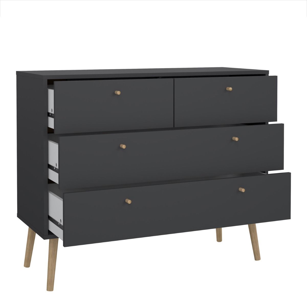 Cumbria Grey Chest of Drawers with 2 + 2 Drawers