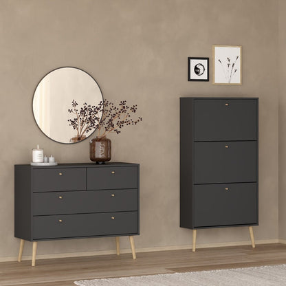 Cumbria Grey Chest of Drawers with 2 + 2 Drawers